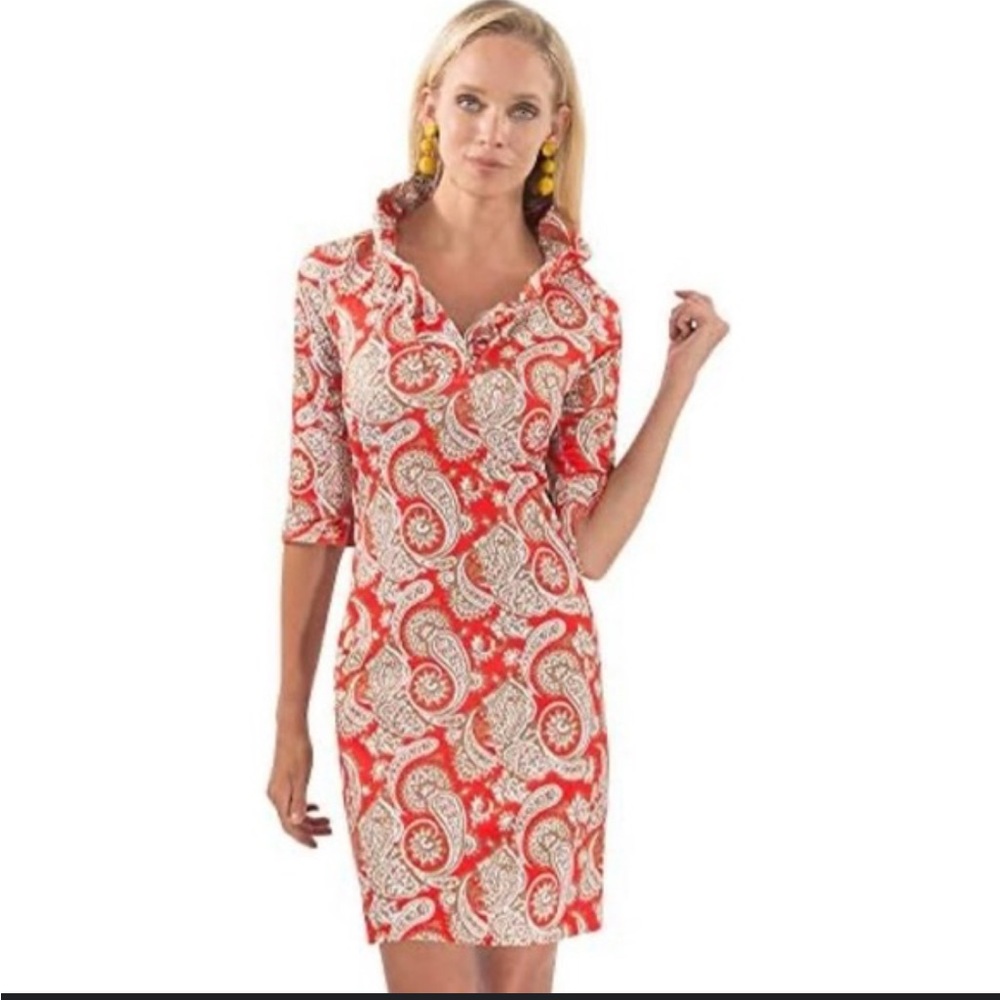 GRETCHEN SCOTT- Jersey Ruffneck Dress size S